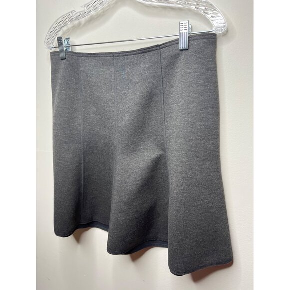 Ann Taylor Gray Mini Skirt Womens 10 Flare Skater Work Casual Stretch - Picture 5 of 7